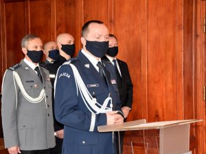 Komendant Wojewódzki Policji w Szczecinie wraz z zastępcami