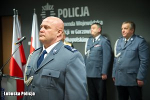 dowódca uroczystości i komendanci Lubuskiej Policji