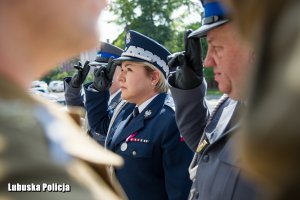 Kierownictwo Lubuskiej Policji podczas uroczystości obchodów Święta Policji