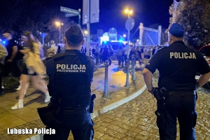 policjanci zabezpieczają imprezę plenerową