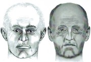 Szkic i rysunek twarzy mężczyzny, którego szczątki znaleziono w 20 maja 2018 r.