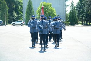 kompania honorowa policji i przegląd pododdziałów