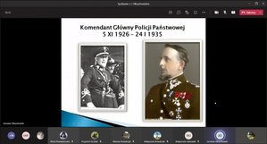 Ilustracje do wykładów przedstawiające sylwetkę Janusza Zygmunta Jagrym-Maleszewskiego patrona garnizonu łódzkiego Policji.
