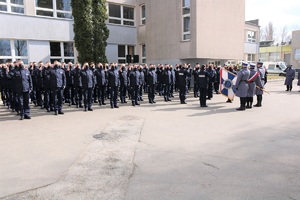 Oddział prewencji policji w łodzi, uroczystość ślubowania nowo przyjętych policjantów.