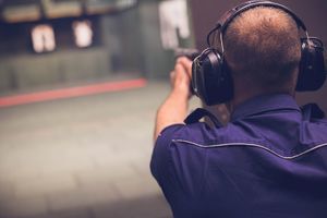 Policjanci w trakcie zmagań konkursowych.