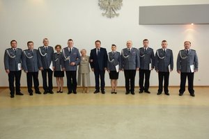 uroczysta zbiórka w KWP w Łodzi