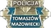 Gwiazda policyjna z napisem Policja Tomaszów Mazowiecki.