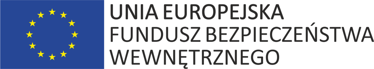 Zdjęcie przedstawia logotyp FBW 2014-2020: flagę Unii Europejskiej oraz znajdujący się obok napis "Unia Europejska", pod którym umieszczono w dwóch wersach napis: "Fundusz Bezpieczeństwa Wewnętrznego".