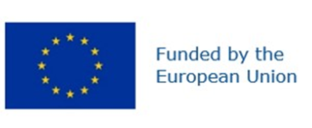 Obraz przedstawia logo FBW Komisji Europejskiej: flagę Unii Europejskiej, obok której umieszczony został niebieski napis: "Funded by the European Union:.