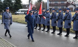 komendant wojewódzki wraz z kompanią honorową komendy wojewódzkiej policji w Rzeszowie