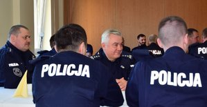 Świąteczne spotkanie z Zastępcą Komendanta Głównego Policji i Komendanta Wojewódzkiego w Rzeszowie i jego zastępcami z funkcjonariuszami pełniącymi służbę na granicy polsko-ukraińskiej