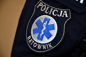 Policjanci podczas konkursu na auli Oddziału Prewencji Policji w Rzeszowie