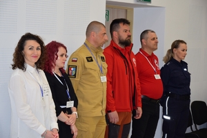 Policjanci podczas konkursu na auli Oddziału Prewencji Policji w Rzeszowie
