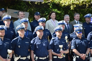 Policjanci podczas finału konkursu na Najlepszego Policjanta Ruchu Drogowego na Podkarpaciu
