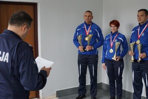 Spotkanie Komendanta Wojewódzkiego Policji w Olsztynie z drużyną badmintona