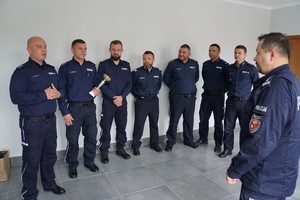 Spotkanie Komendanta Wojewódzkiego Policji w Olsztynie z drużyną piłkarzy z IPA