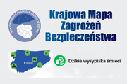Plansza z napisem Krajowa Mapa Zagrożeń Bezpieczeństwa oraz logotypami