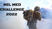 napis mil med challenge ze zdjęciem żołnierza