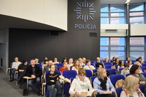 Na zdjęciu uczestnicy konferencji w auli KWP Katowice.