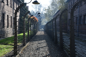 ogrodzenie w obozie Auschwitz