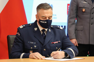 Komendant Wojewódzki podpisuje list intencyjny