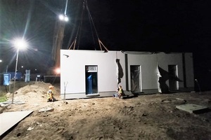 Zdjęcia przedstawiają budowę nowego komisariatu