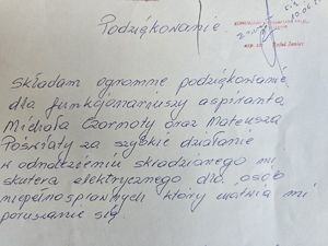 podziękowania - treść w załączonej deskrypcji