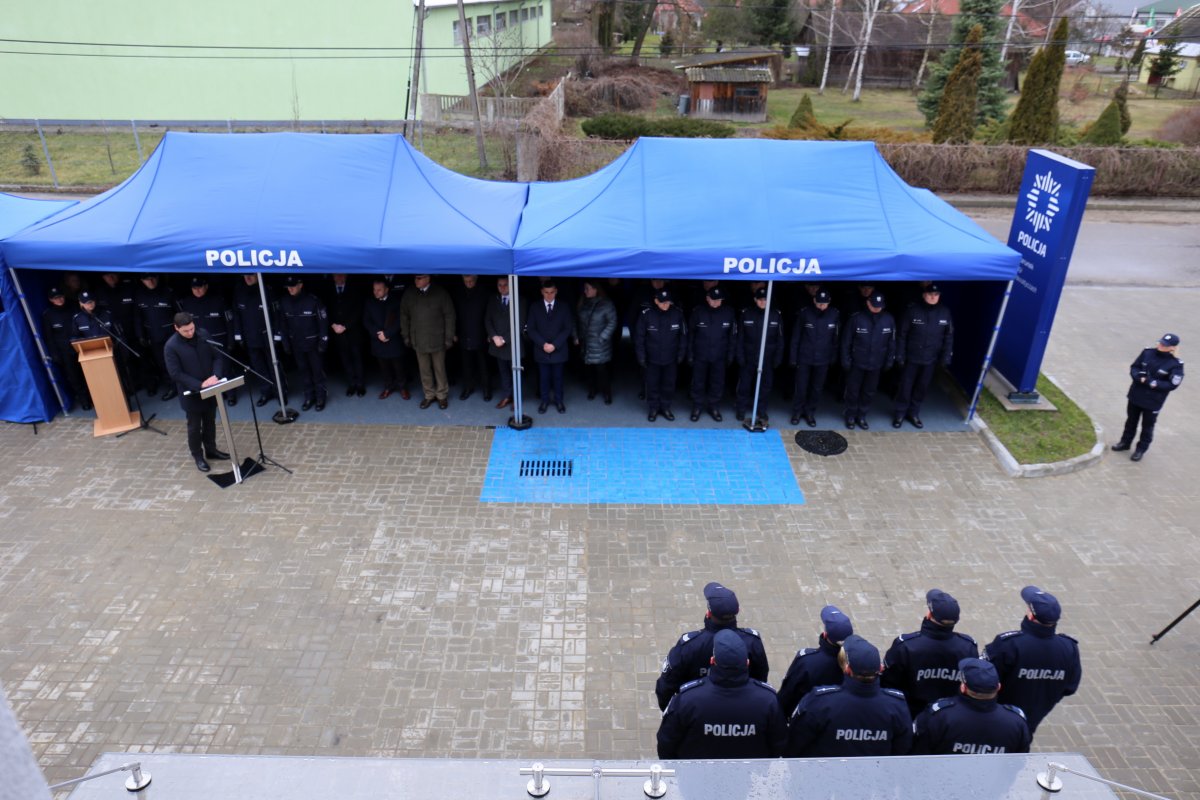 Uroczystość otwarcia nowego budynku Posterunku Policji w Sławatyczach