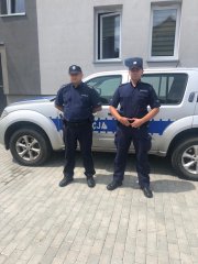 policjanci z posterunku w Tyszowcach