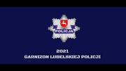 Logo Lubelskiej Policji z napisem Garnizon Lubelskiej Policji.
