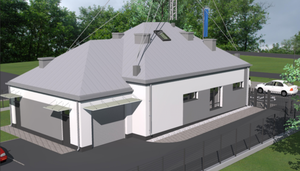 projekt graficzny nowego budynku Posterunku Policji w Mircu